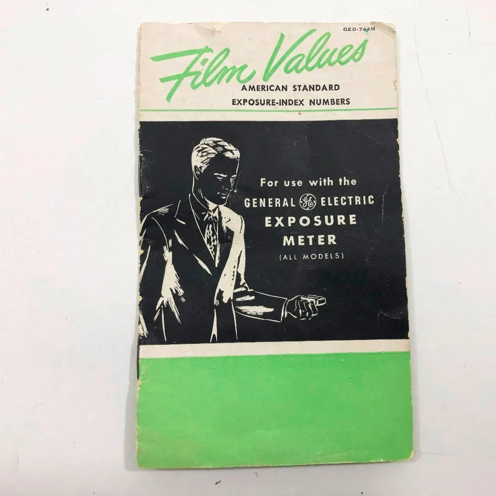 Vintage Booklet Film Values for use with GE Exposure Meters